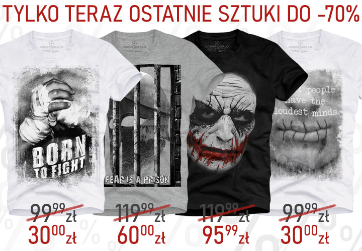 Tylko teraz ostatnie sztuki do -70%