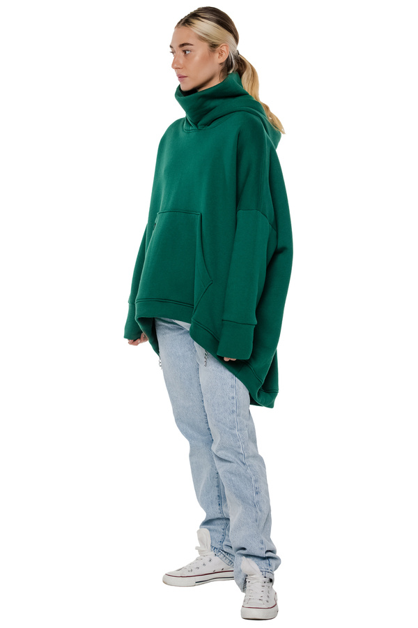 asymmetrical sweatshirt UNDERWORLD with a neck warmer