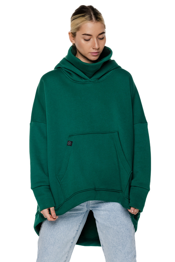 asymmetrical sweatshirt UNDERWORLD with a neck warmer