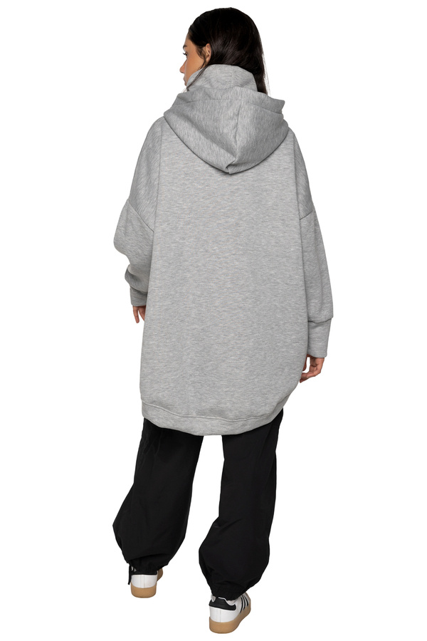 asymmetrical sweatshirt UNDERWORLD with a neck warmer