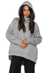 asymmetrical sweatshirt UNDERWORLD with a neck warmer