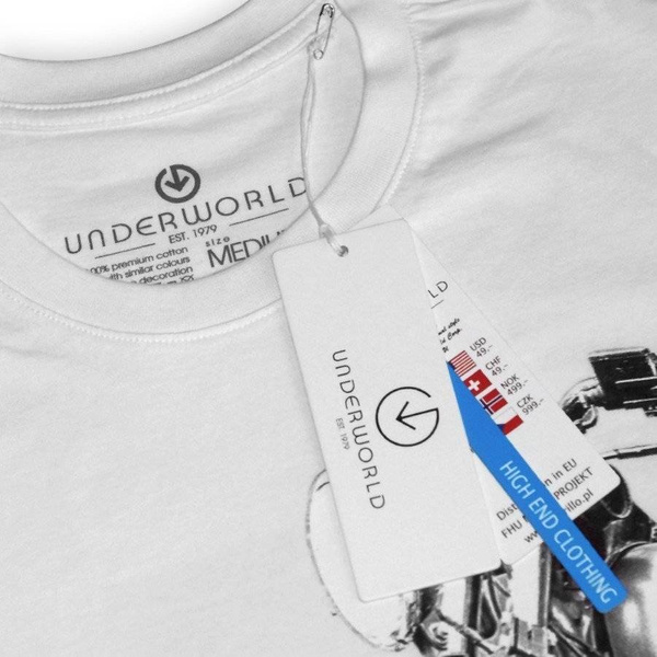 T-shirt męski UNDERWORLD Dog biały