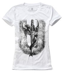 T-shirt damski UNDERWORLD Dragon biały