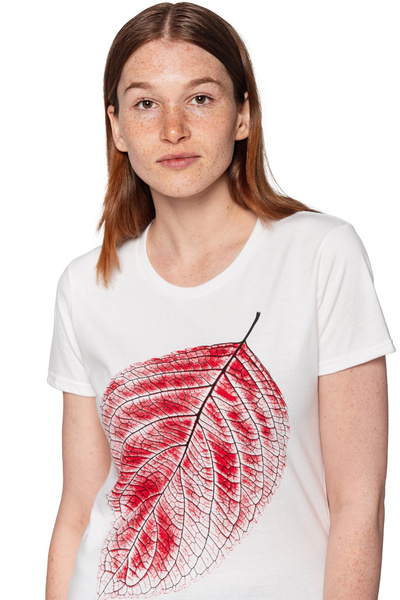 T-shirt damski UNDERWORLD Leaf biały