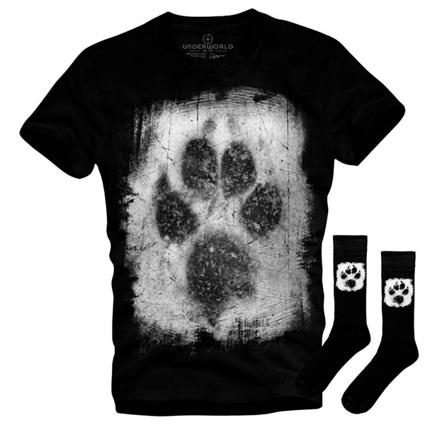 Zestaw prezentowy T-shirt męski + skarpety UNDERWORLD Animal footprint