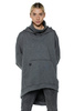 asymmetrical sweatshirt UNDERWORLD with a neck warmer