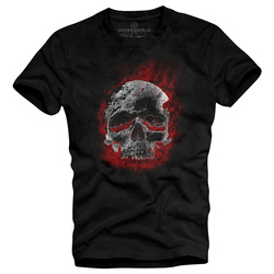 T-shirt męski UNDERWORLD Skull in fire