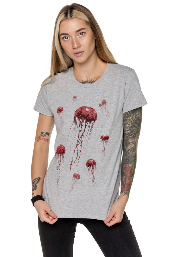 T-shirt damski UNDERWORLD Jellyfish szary